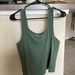 Old Navy cropped green tank
